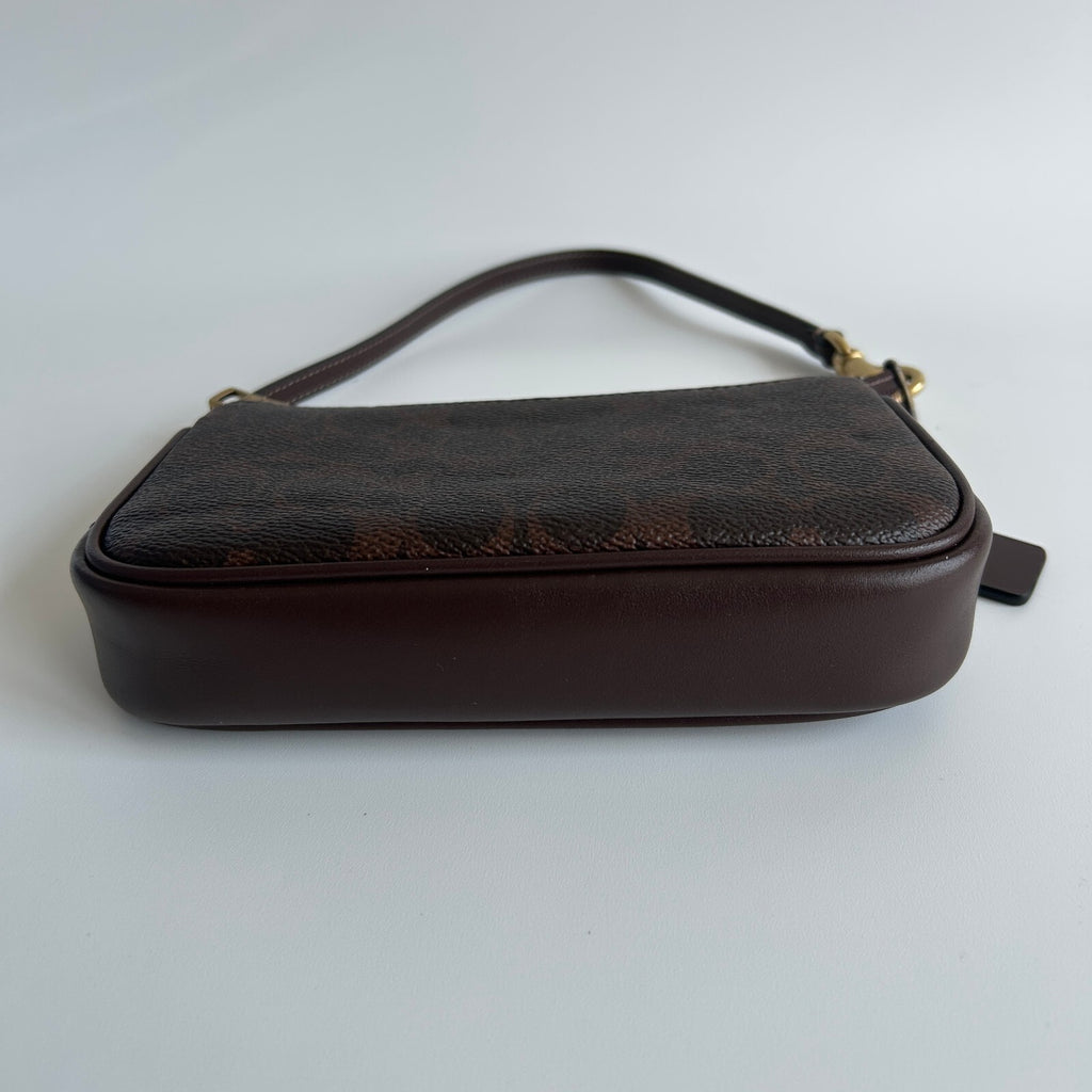 Coach Plaza Bag 18 Signature Brown Mini Shoulder Bag Very Good3