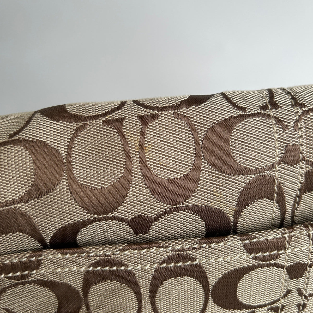 Coach Soho Signature Khaki Brown Canvas Leather Shoulder Bag Excellent9