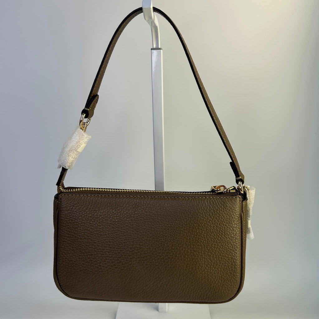 Coach Nolita 19 Dark Stone Pebble Leather Wristlet Bag NEW1