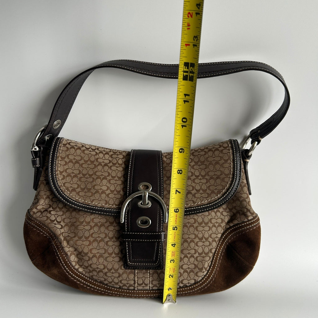 Coach Soho Signature Brown Canvas Leather Shoulder Bag F10926 Excellent6