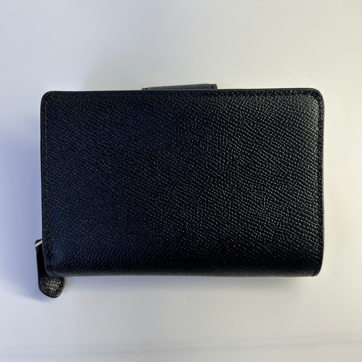 Coach Medium Corner Zip Black Crossgrain Leather Wallet Excellent1