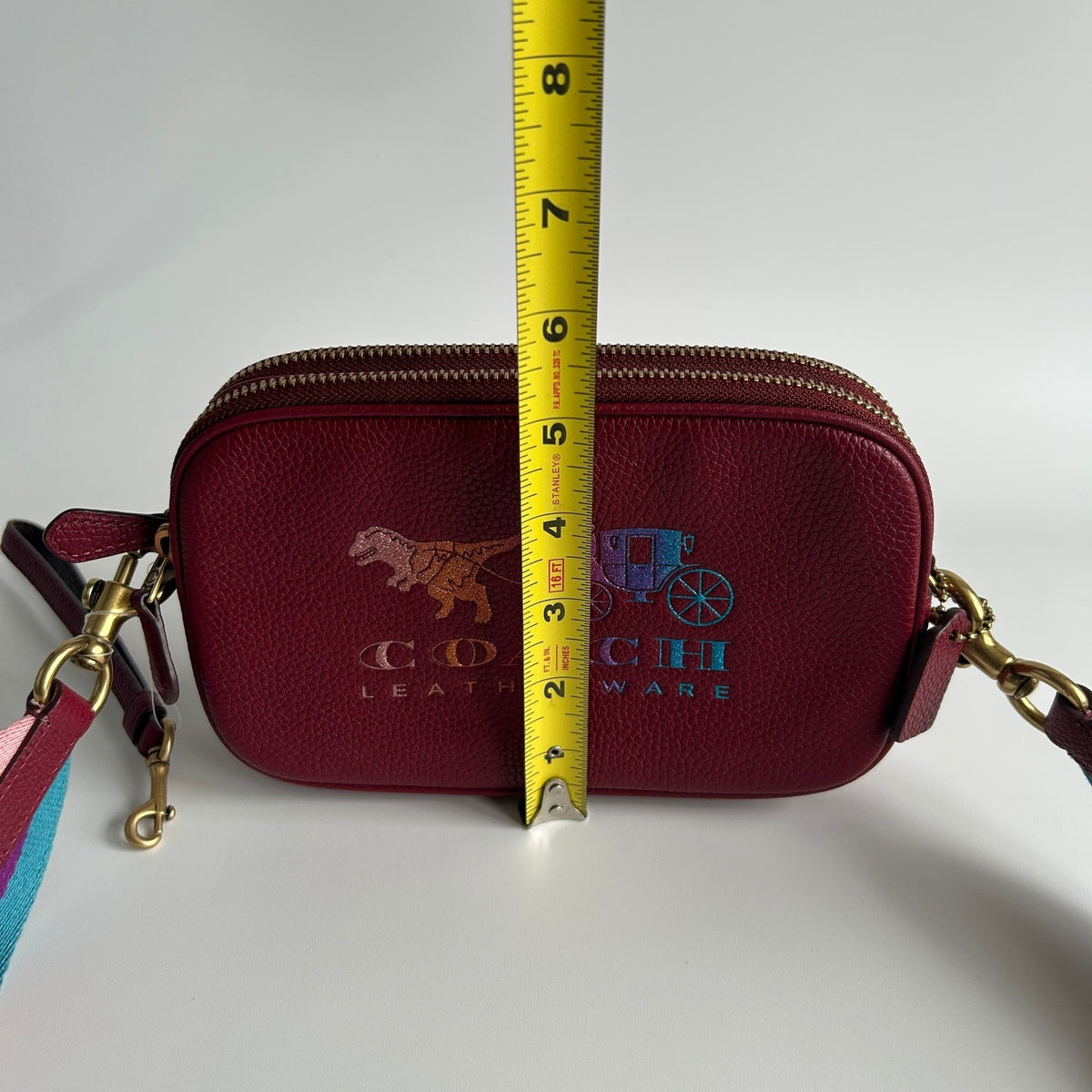 Coach Rexy and Carriage Sadie Pebbled Leather Crossbody Bag 79951 Excellent7