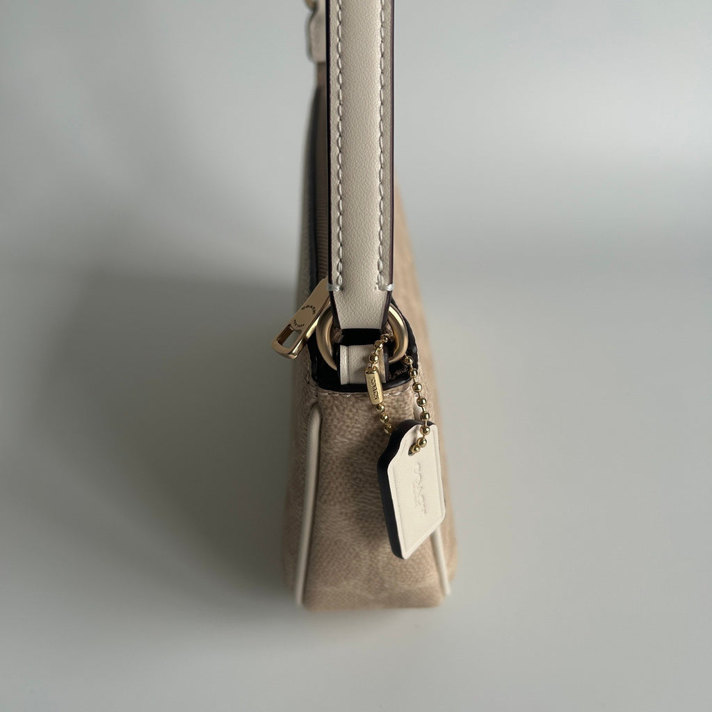 Coach Nolita 19 Khaki Chalk Signature Canvas Shoulder Bag Excellent4