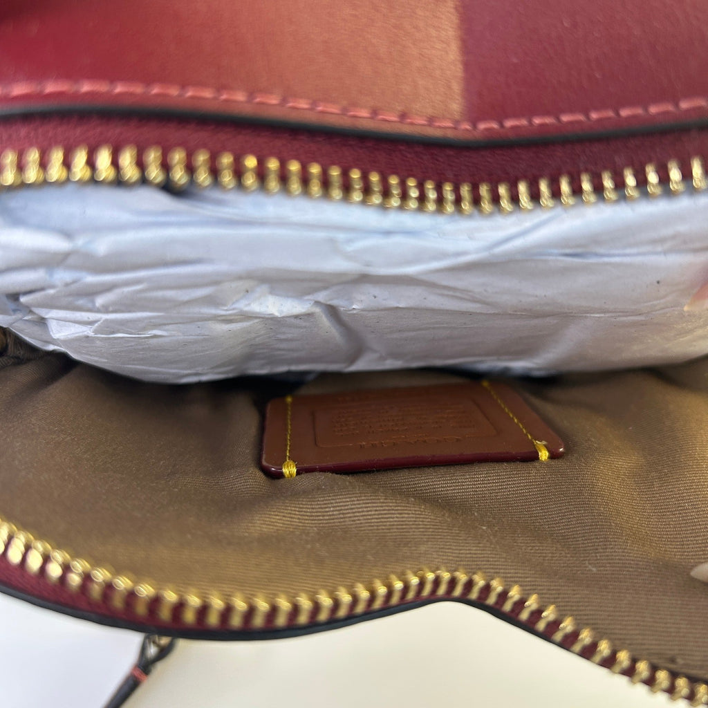 Coach Heart Crossbody Tan Multi Signature Canvas Cherry Print CY706 NWT3