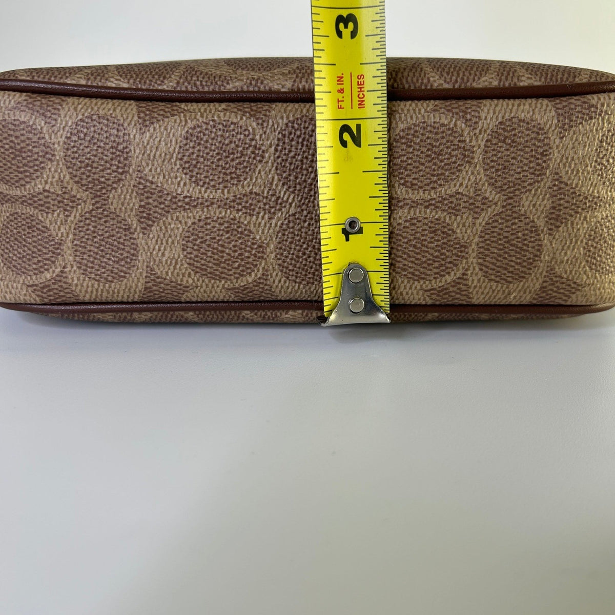 Coach Mini Jamie Camera Bag Brown Signature Canvas Crossbody Excellent5