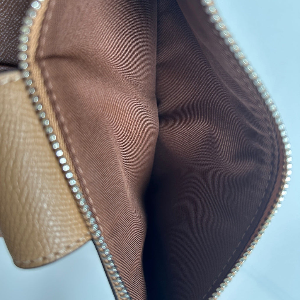 Coach Tech Phone Wallet Saddle Tan Crossgrain Leather C0183 Good4