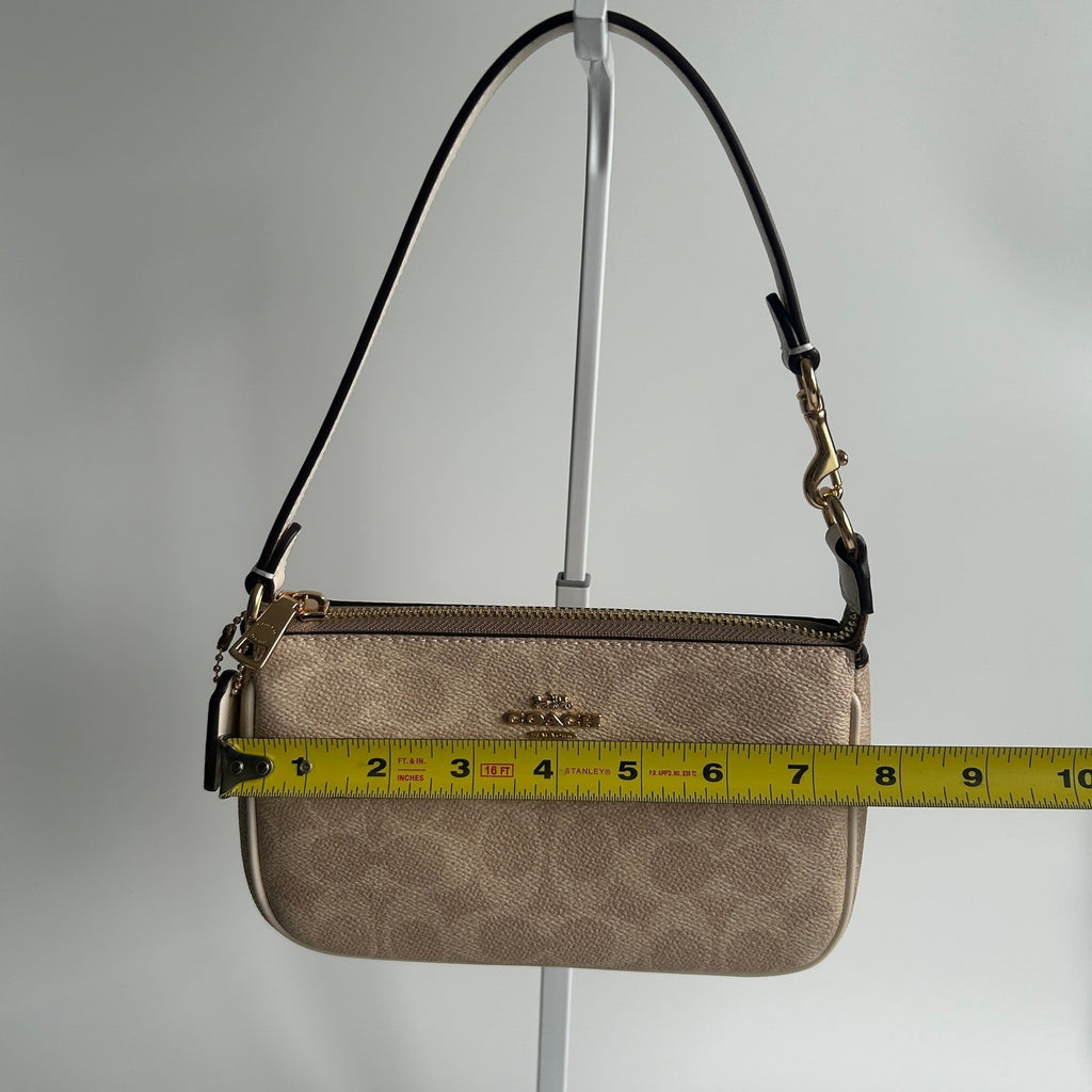 Coach Nolita 19 Khaki Chalk Signature Canvas Shoulder Bag Excellent6