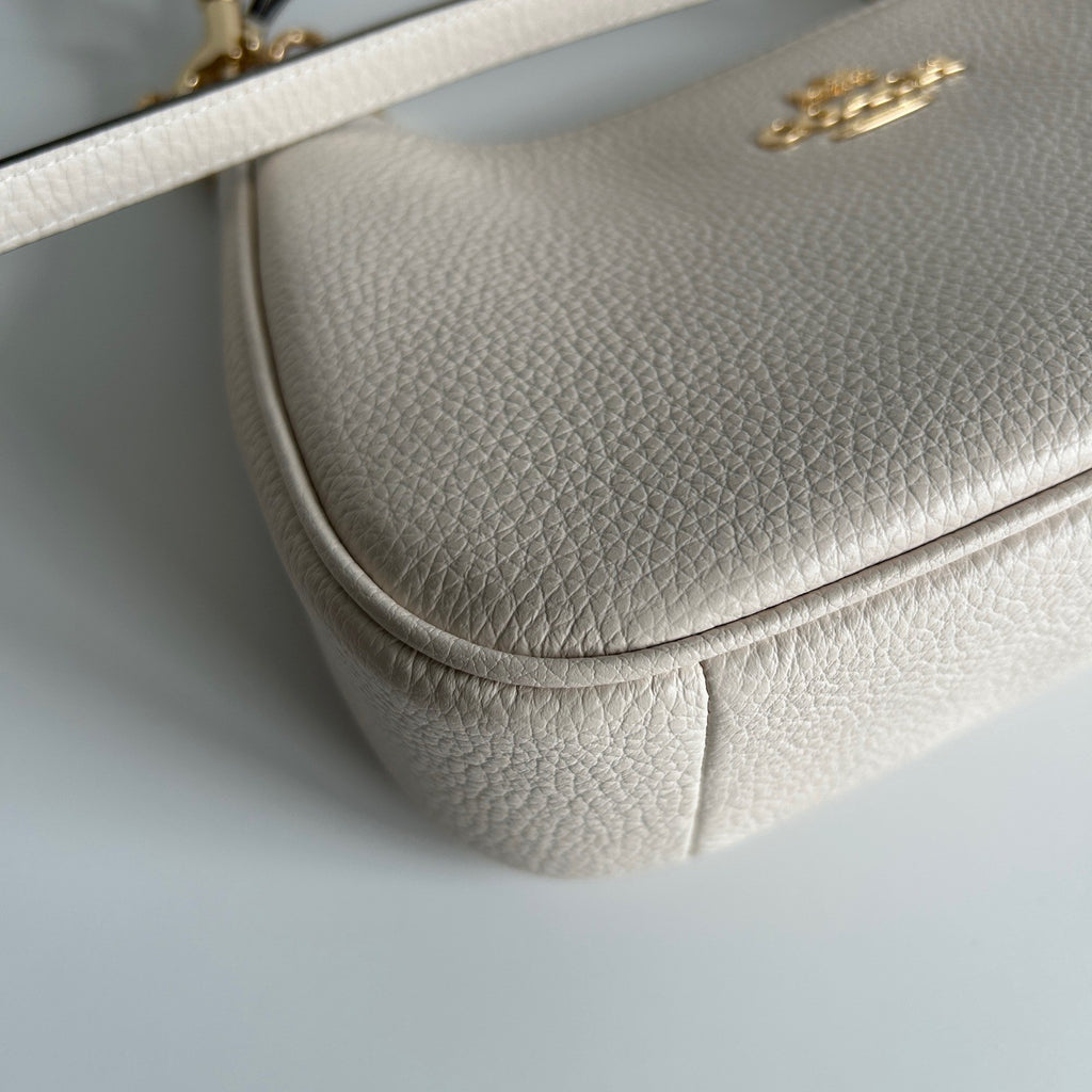 Coach Teri Chalk White Pebbled Leather Shoulder Bag CV934 Excellent5