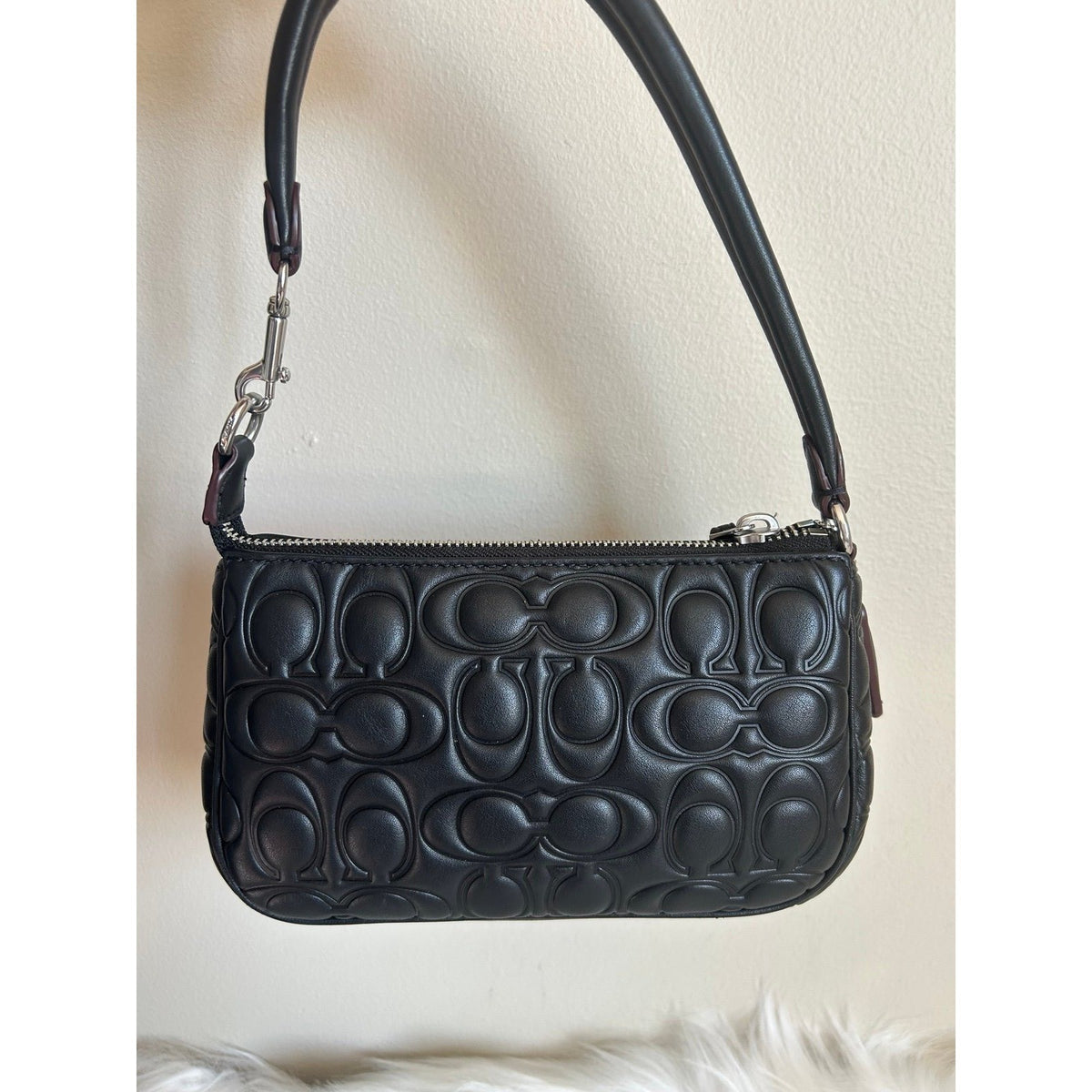 Coach Nolita 19 Black Quilted Leather Signature Shoulder Bag Excellent1