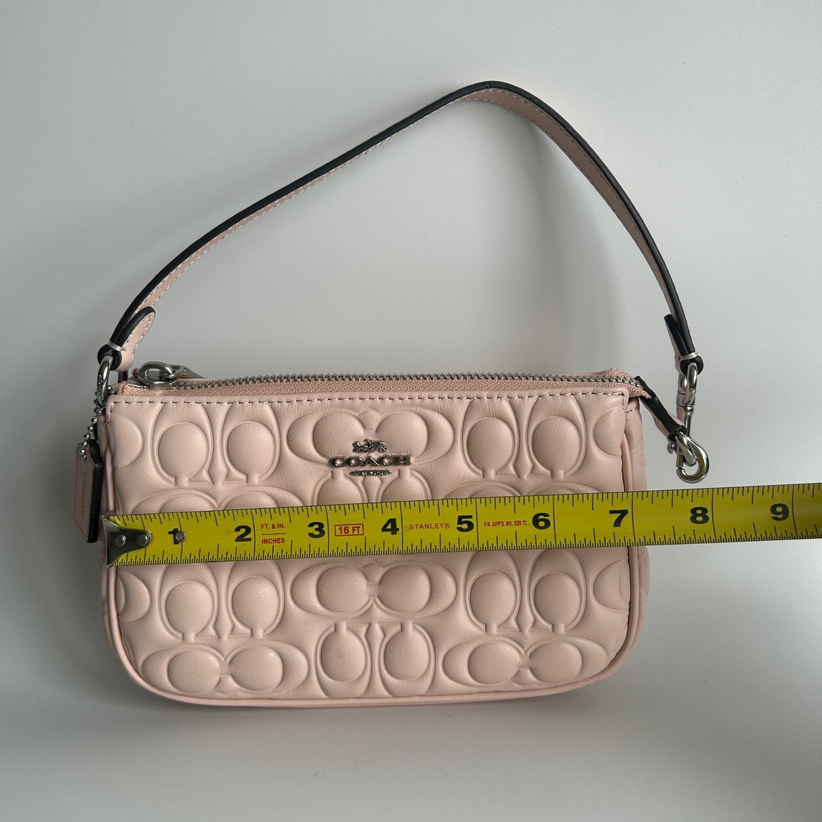 Coach Nolita 19 Shell Pink Debossed Leather Shoulder Bag Excellent5