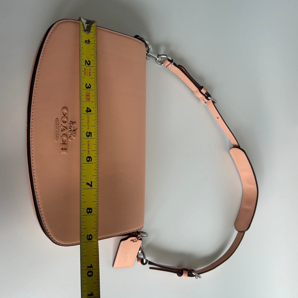 Coach Andrea Shoulder Bag Faded Blush Peach Smooth Leather Flap CT7688