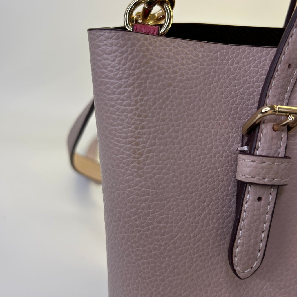 Coach Mollie Tote 25 Faded Blush Pebbled Leather Crossbody Bag Excellent8