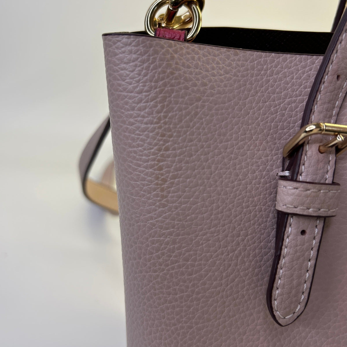 Coach Mollie Tote 25 Faded Blush Pebbled Leather Crossbody Bag Excellent8