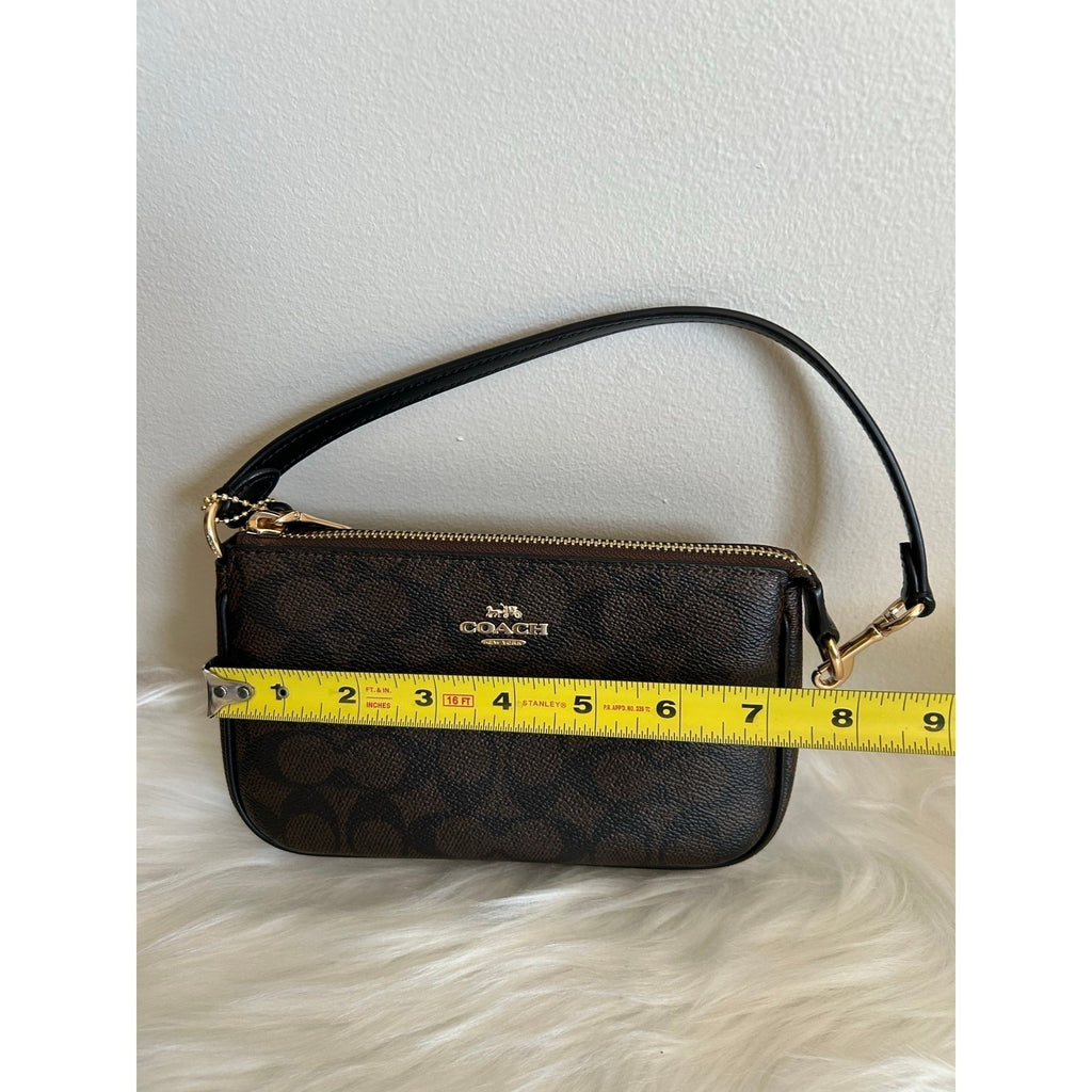 Coach Nolita 19 Brown Black Signature Canvas Shoulder Bag Excellent5