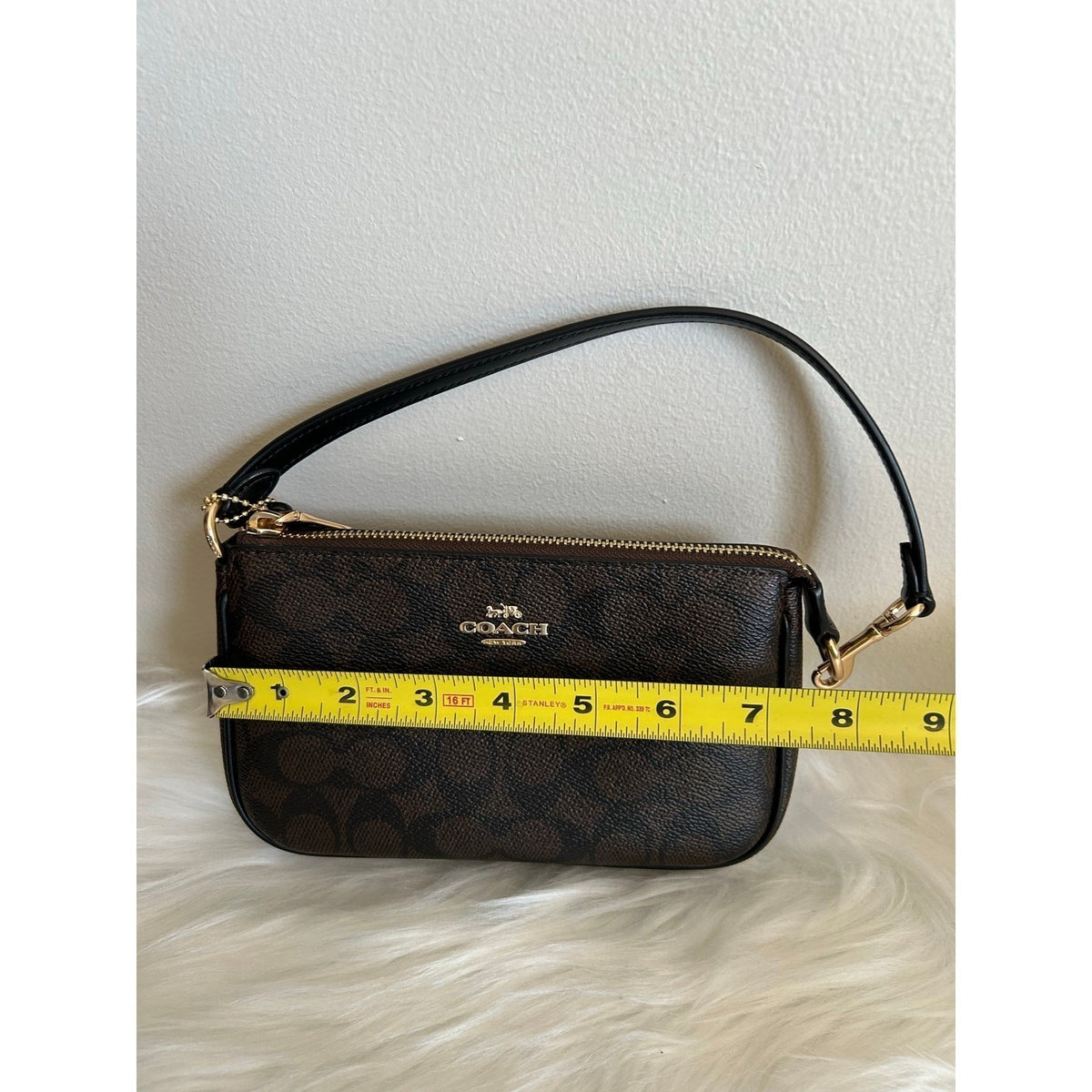 Coach Nolita 19 Brown Black Signature Canvas Shoulder Bag Excellent5