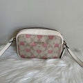 Coach Jamie Camera Bag Chalk Multi Signature Canvas Heart Crossbody Excellent0