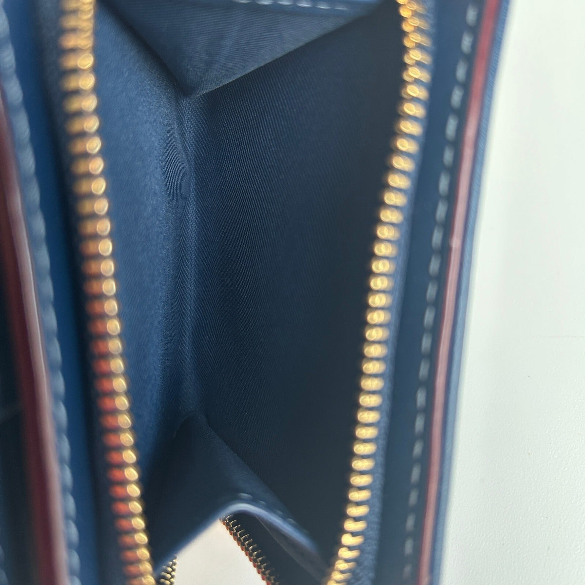 Coach Snap Wallet In Signature Denim Indigo Blue Compact Bifold CAA86
