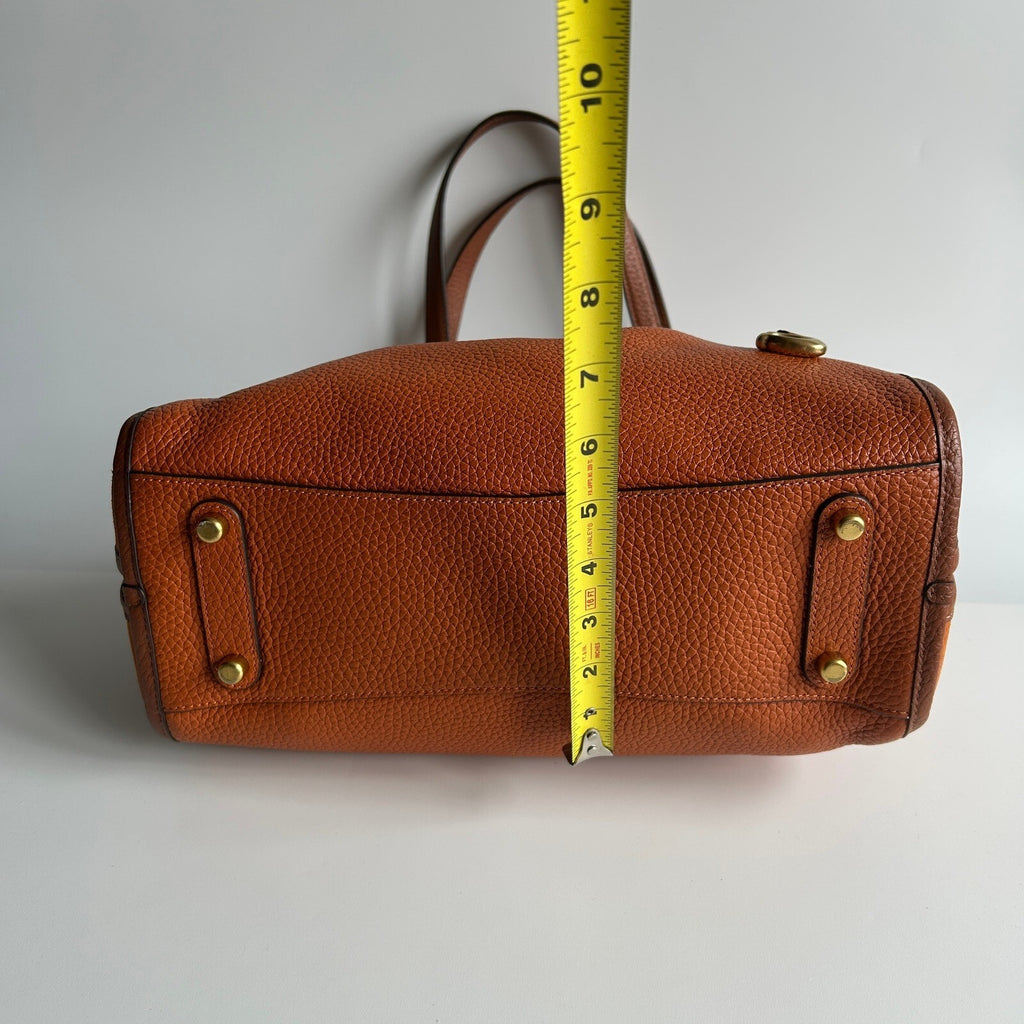 Coach Lori Shoulder Bag Canyon Burnt Orange Mixed Leather Suede C5265