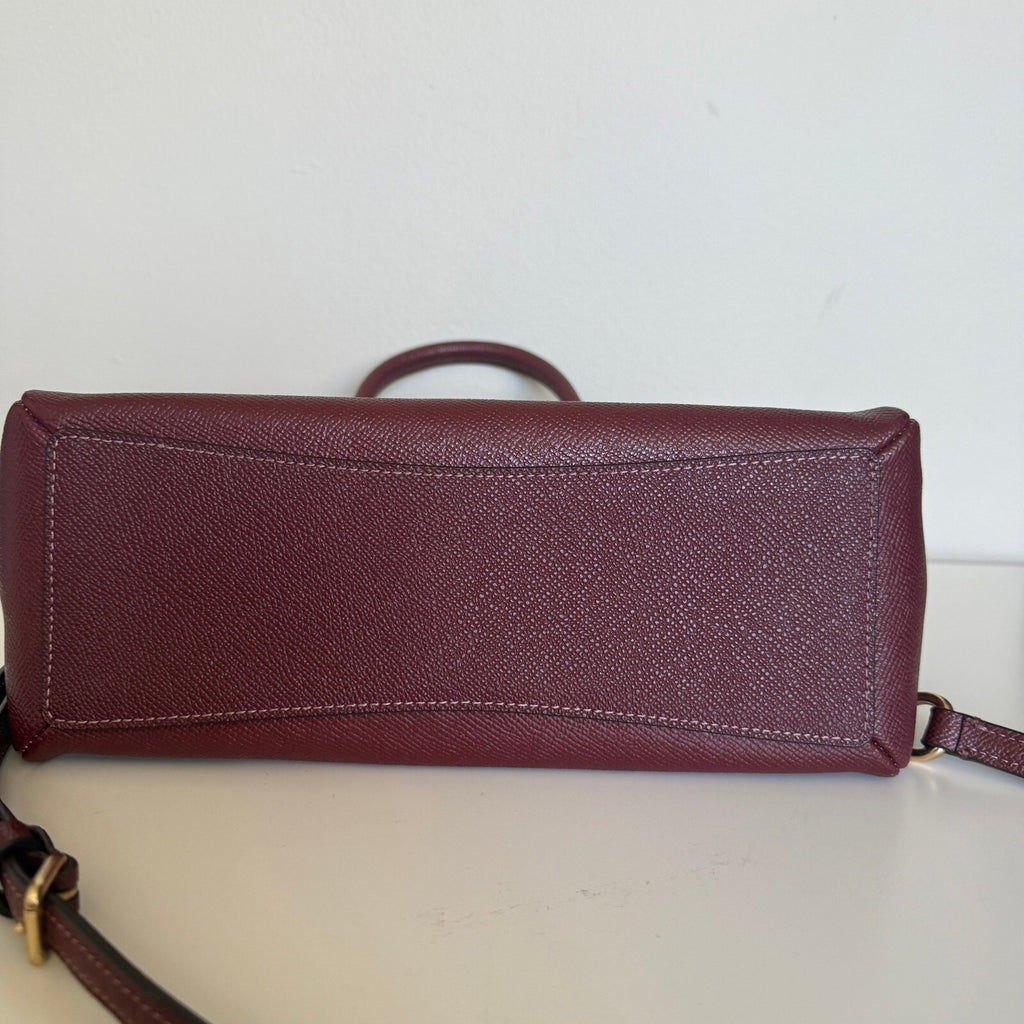 Coach Sage Carryall Burgundy Crossgrain Leather Bag F28976