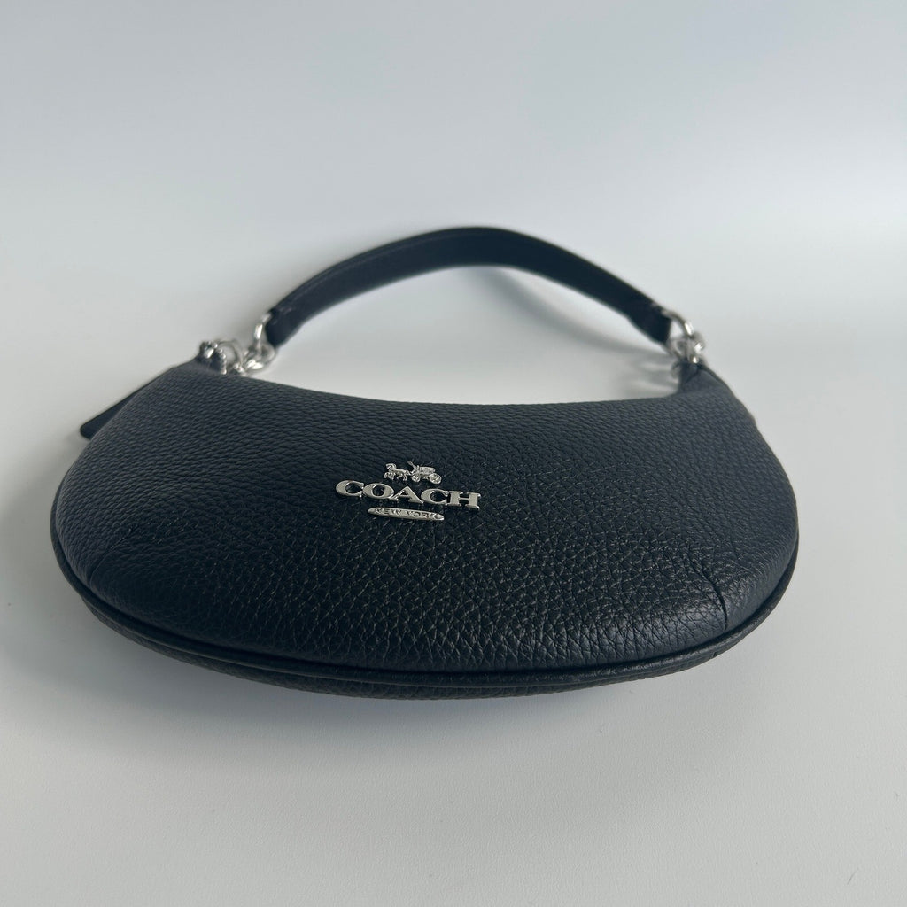 Coach Mini Payton Hobo Black Pebble Leather Shoulder Bag CN011