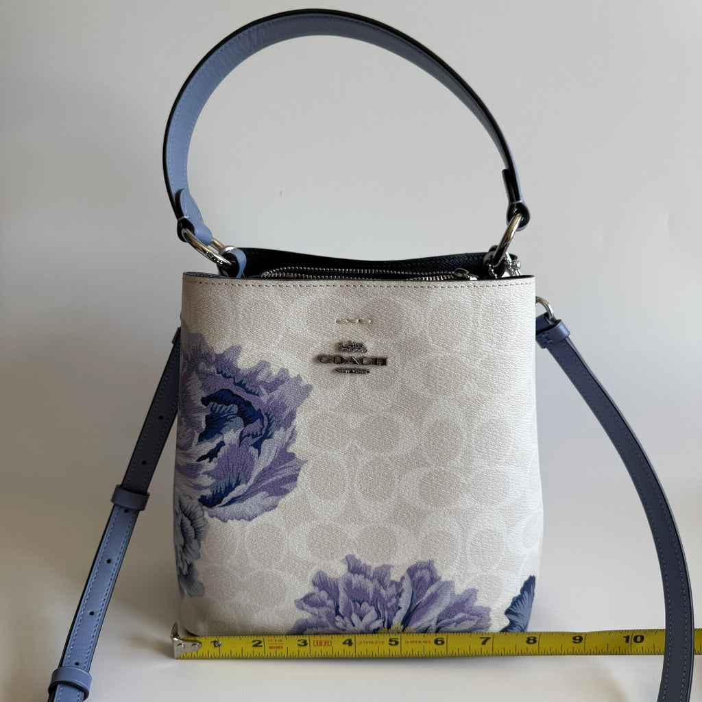 Coach Small Town Bucket Bag Chalk Signature Canvas Kaffe Fassett Print 6024