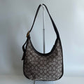 Coach Ergo Curve Zip Hobo Brown Signature Jacquard Shoulder Bag C2588
