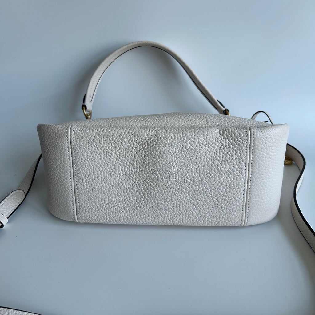 Coach Cary Crossbody Bag Chalk Pebble Leather Shoulder Bag CC437
