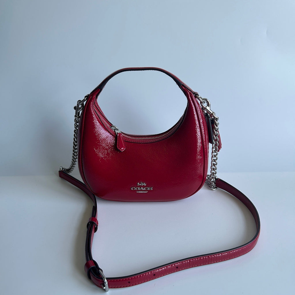 Coach Carmen Mini Crossbody Red Patent Leather Bag CW036
