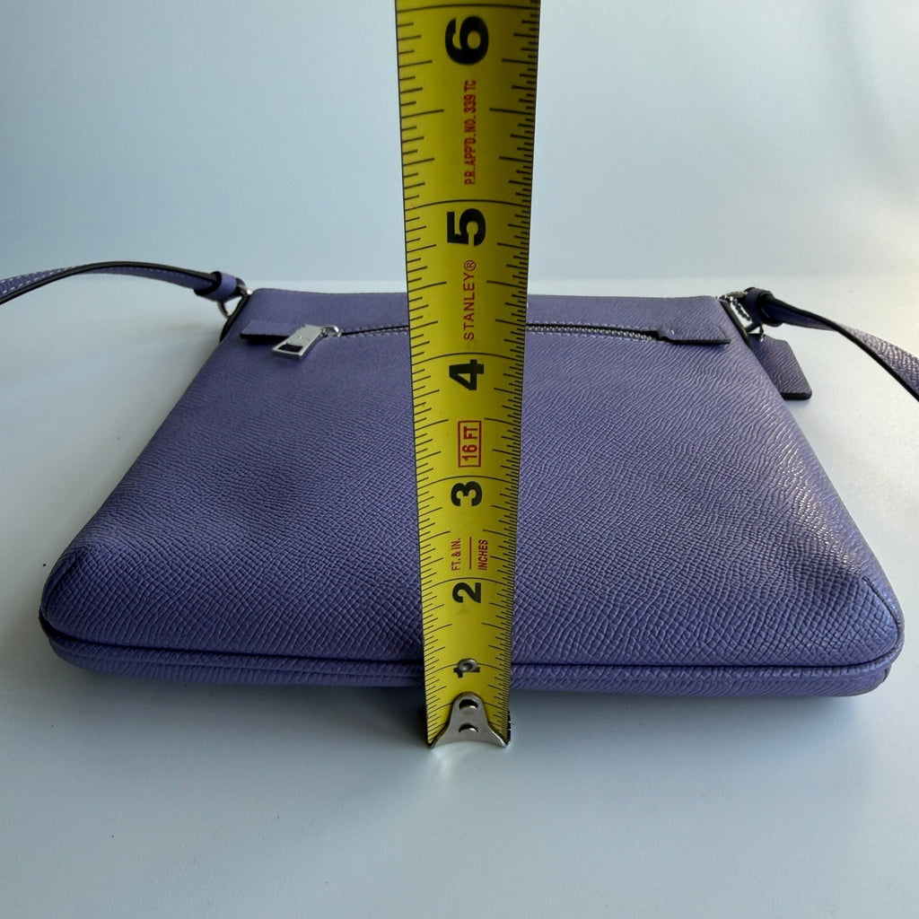 Coach Mini Rowan File Bag Light Violet Crossgrain Leather Crossbody CE871