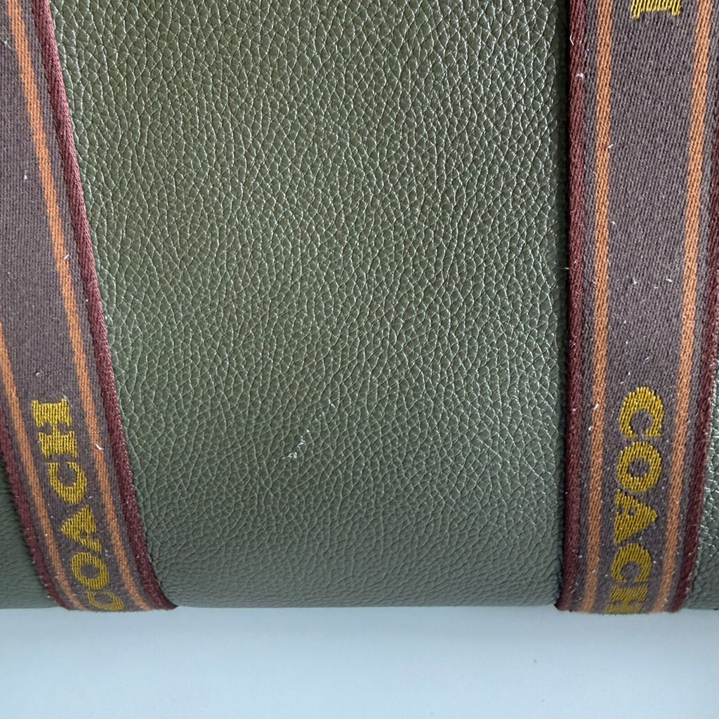 Coach Smith Olive Drab Green Pebble Leather Large Tote Bag CM716