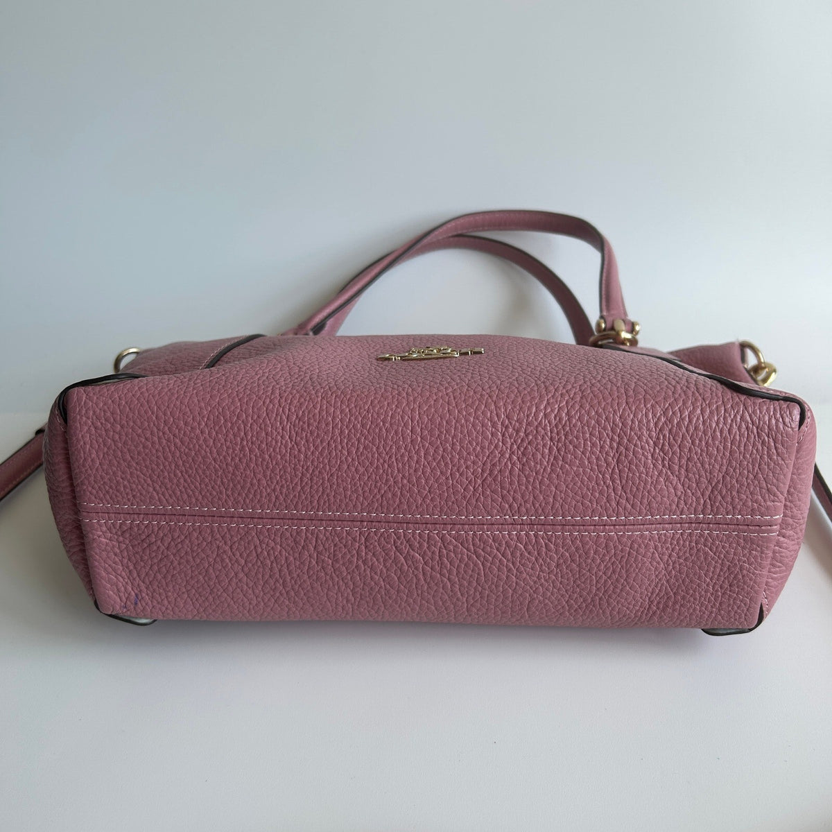 Coach Kacey Satchel True Pink Pebbled Leather Bag C6229