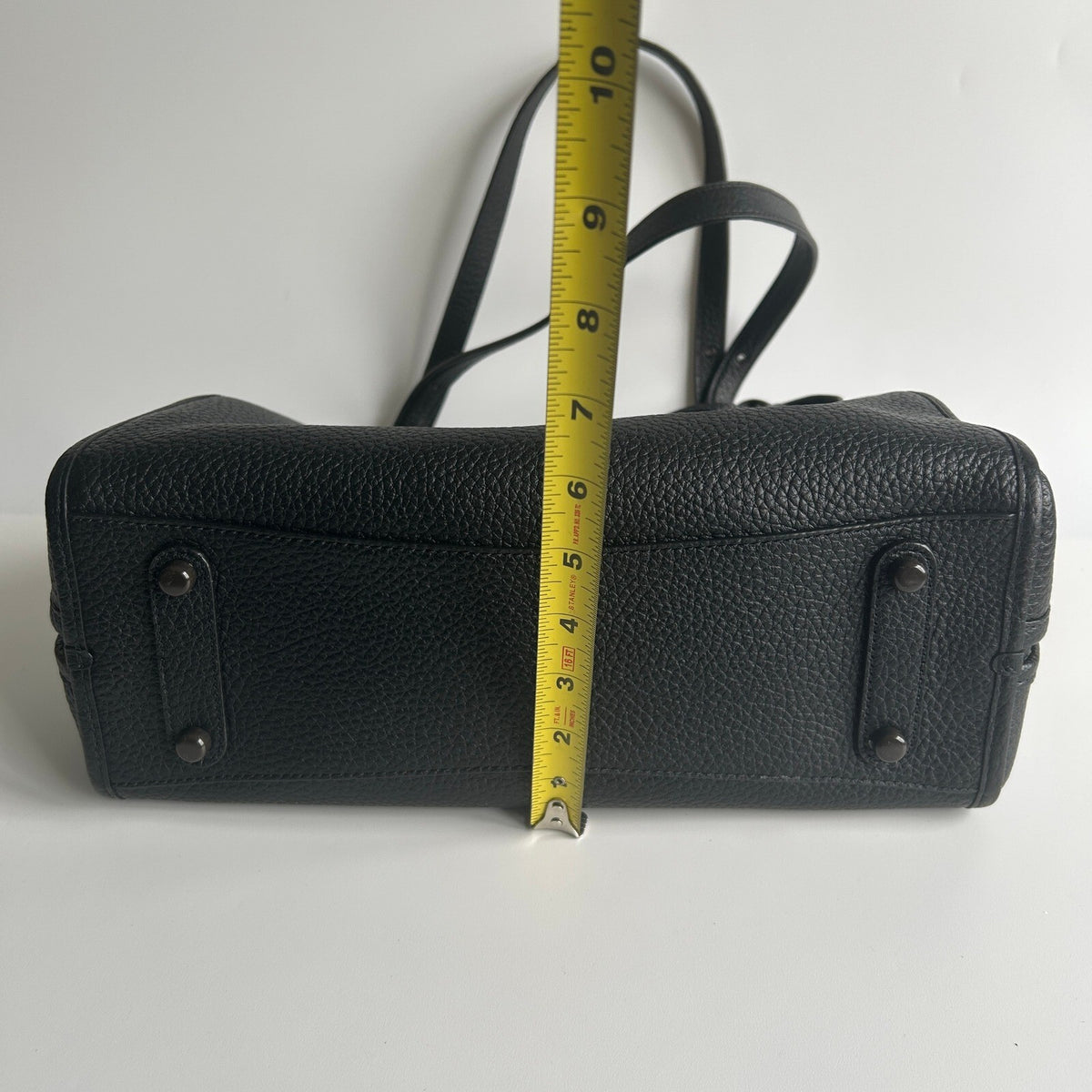 Coach Lori Shoulder Bag Black Pebble Leather C4824