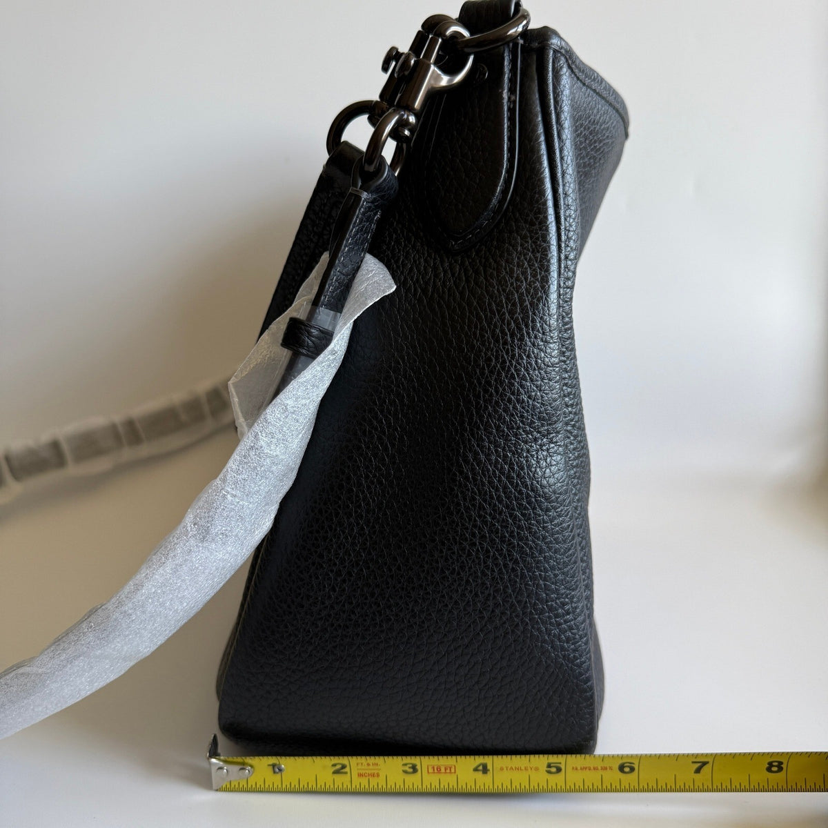 Coach Cary Black Soft Pebble Leather Shoulder Bag CC435 Crossbody Hobo