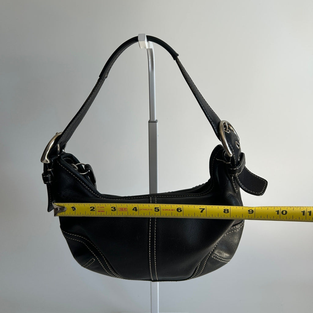 Coach Soho Small Hobo Black Leather Shoulder Bag 9541