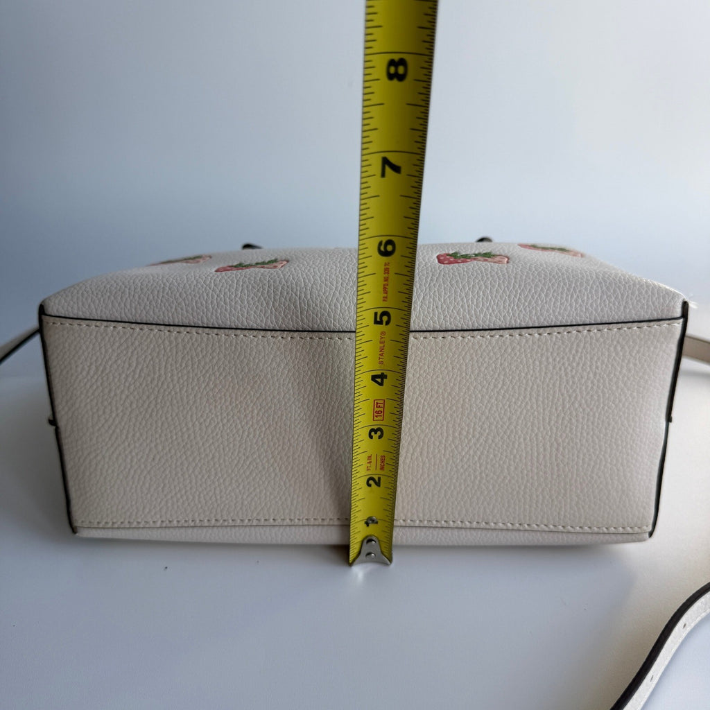 Coach Mollie Tote 25 Chalk Multi Canvas Strawberry Print CB600 Mini Crossbody