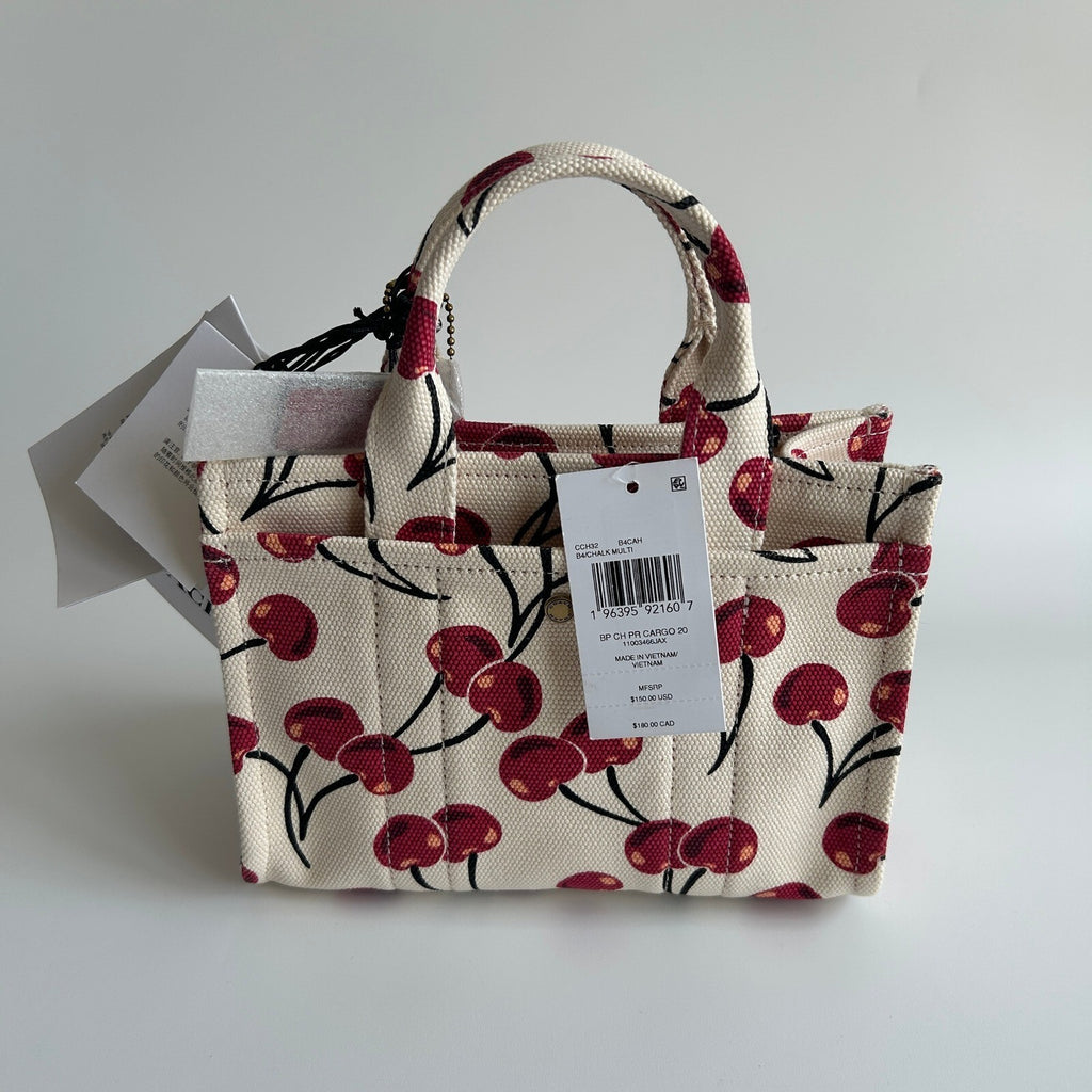 Coach Cargo Tote 20 Chalk Multi Canvas Bag CCH32