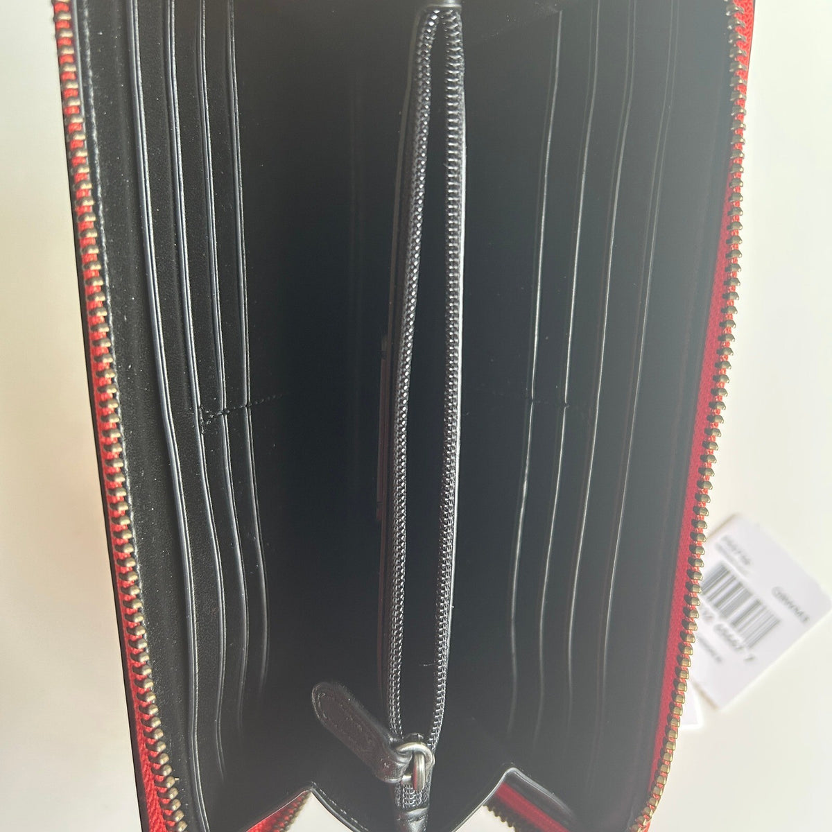 Coach PAC MAN Accordion ZIP Watermelon Leather Wallet F55736