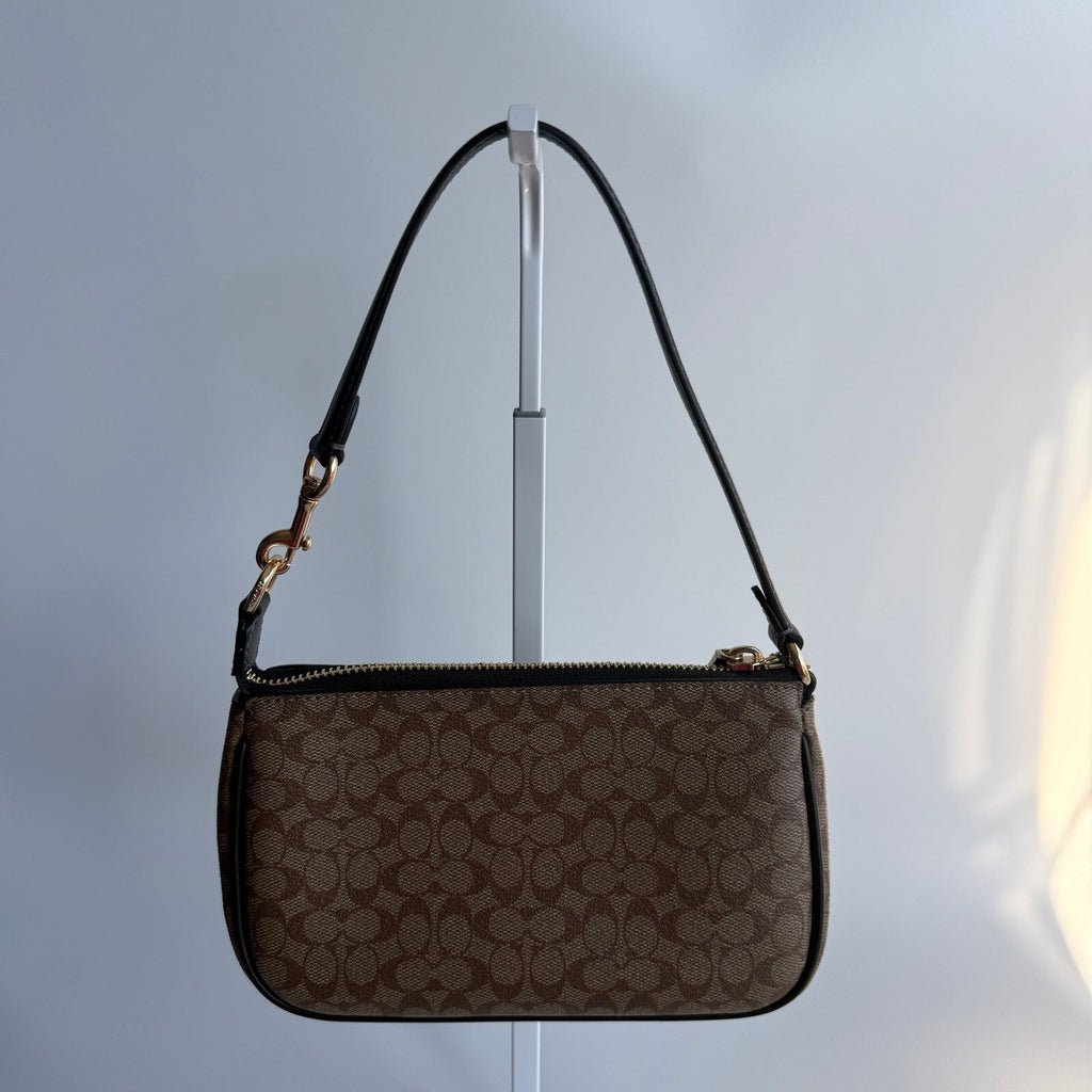 Coach Nolita 19 Khaki Signature Canvas Shoulder Bag CW426 Small Purse Handbag