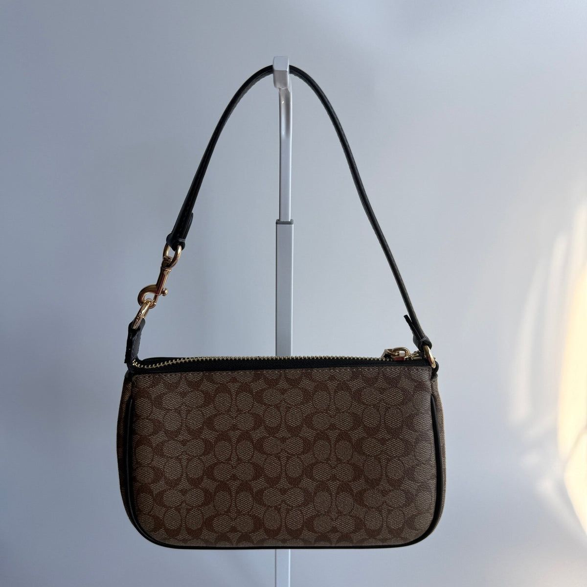 Coach Nolita 19 Khaki Signature Canvas Shoulder Bag CW426 Small Purse Handbag