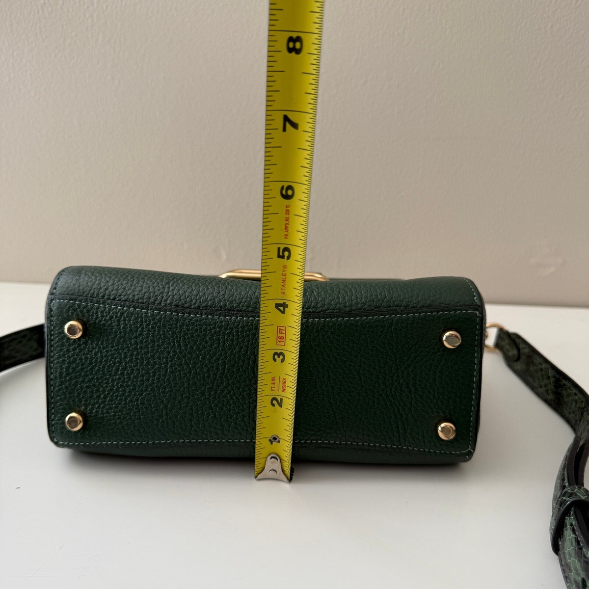 Coach Morgan Top Handle Satchel Dark Green Leather CE568