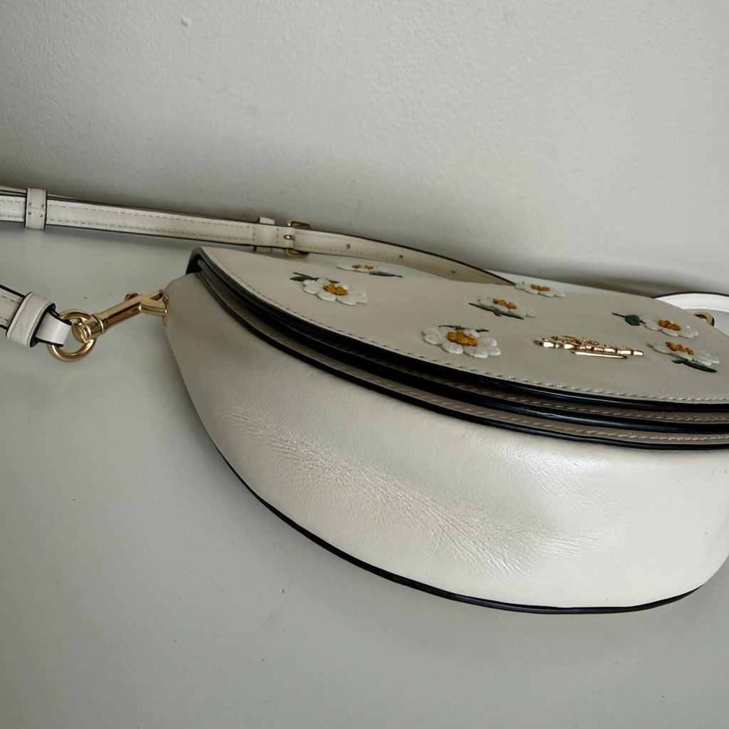 Coach Ellen Chalk Multi Leather Daisy Embroidery Crossbody Bag C2863