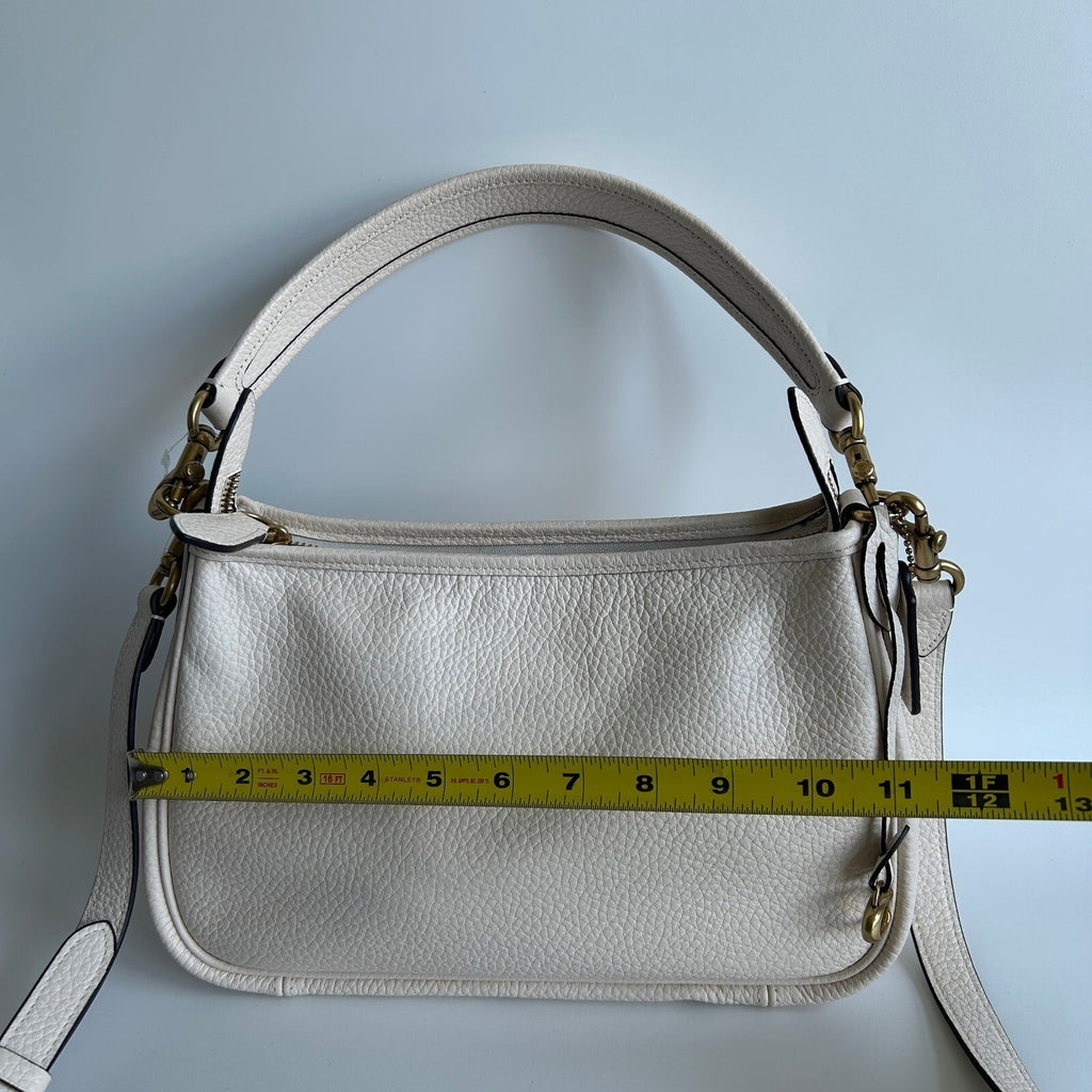 Coach Cary Crossbody Bag Chalk Pebble Leather Shoulder Bag CC437