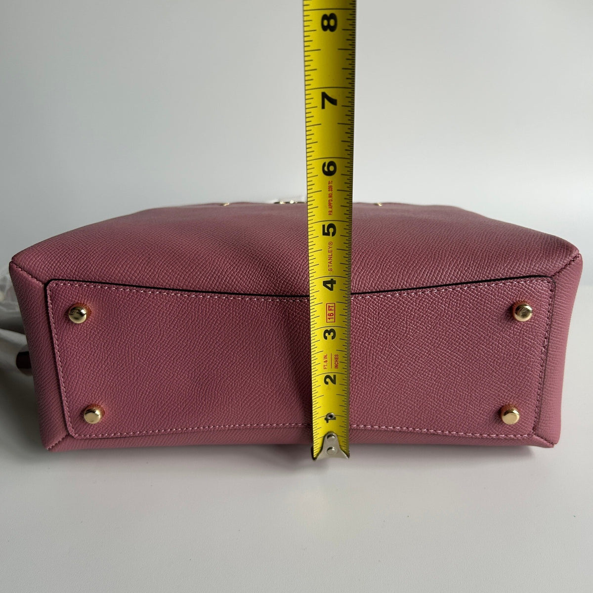 Coach Mini Lillie Carryall Rose Pink Crossgrain Leather Satchel 91146