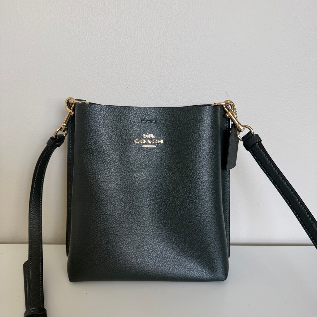 Coach Mollie Bucket Bag 22 Everglade Green Leather CA177 Crossbody Purse