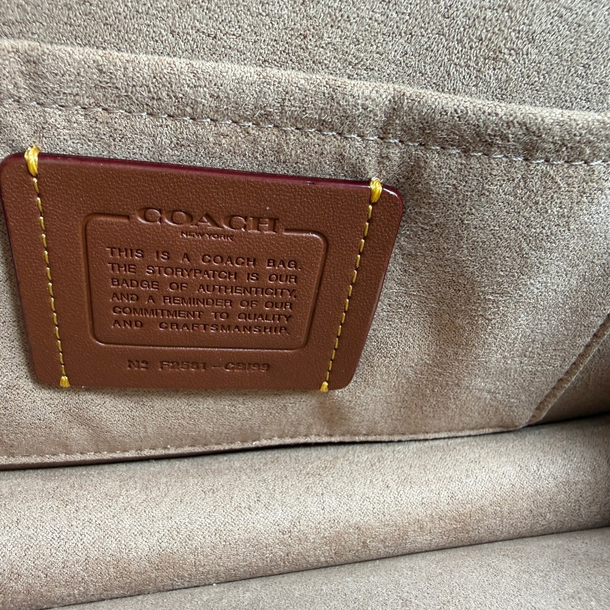 Coach Klare Envelope Crossbody Sand Tan Blocked Signature Canvas Bag CBI99