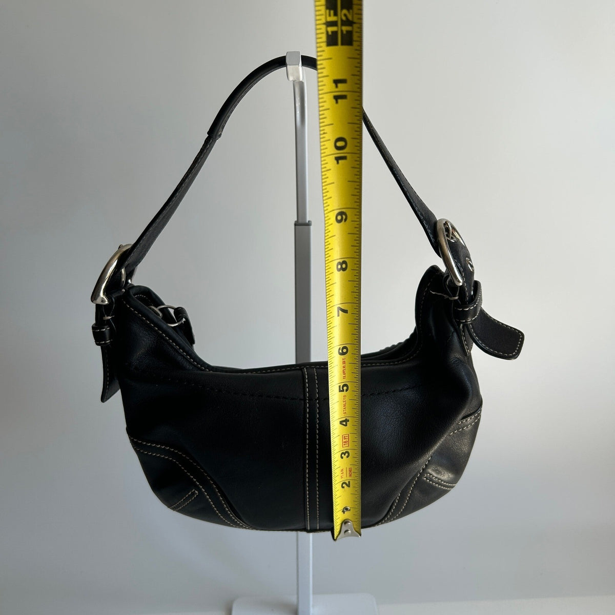 Coach Soho Small Hobo Black Leather Shoulder Bag 9541