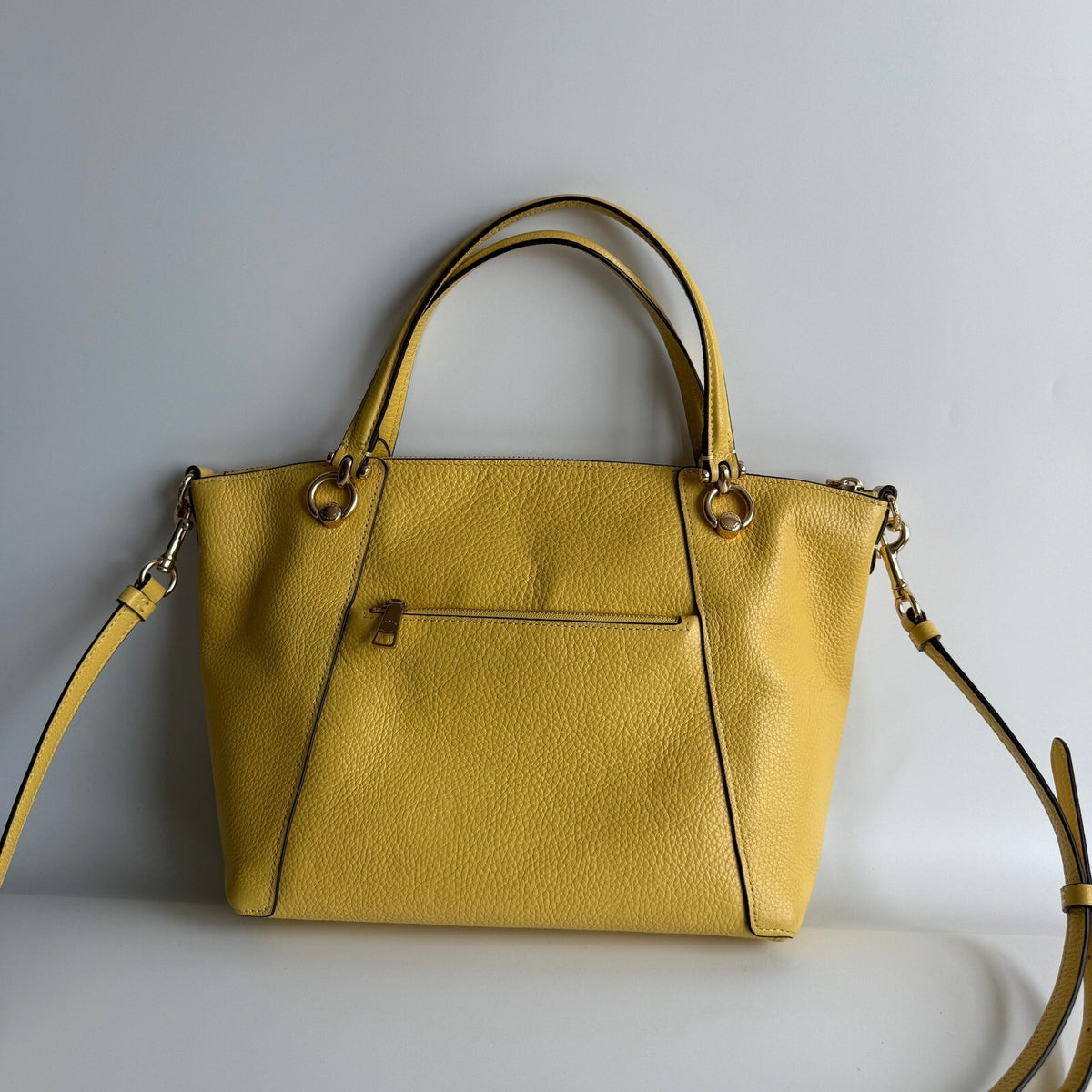 Coach Kacey Satchel Yellow Leather Crossbody Bag C6229