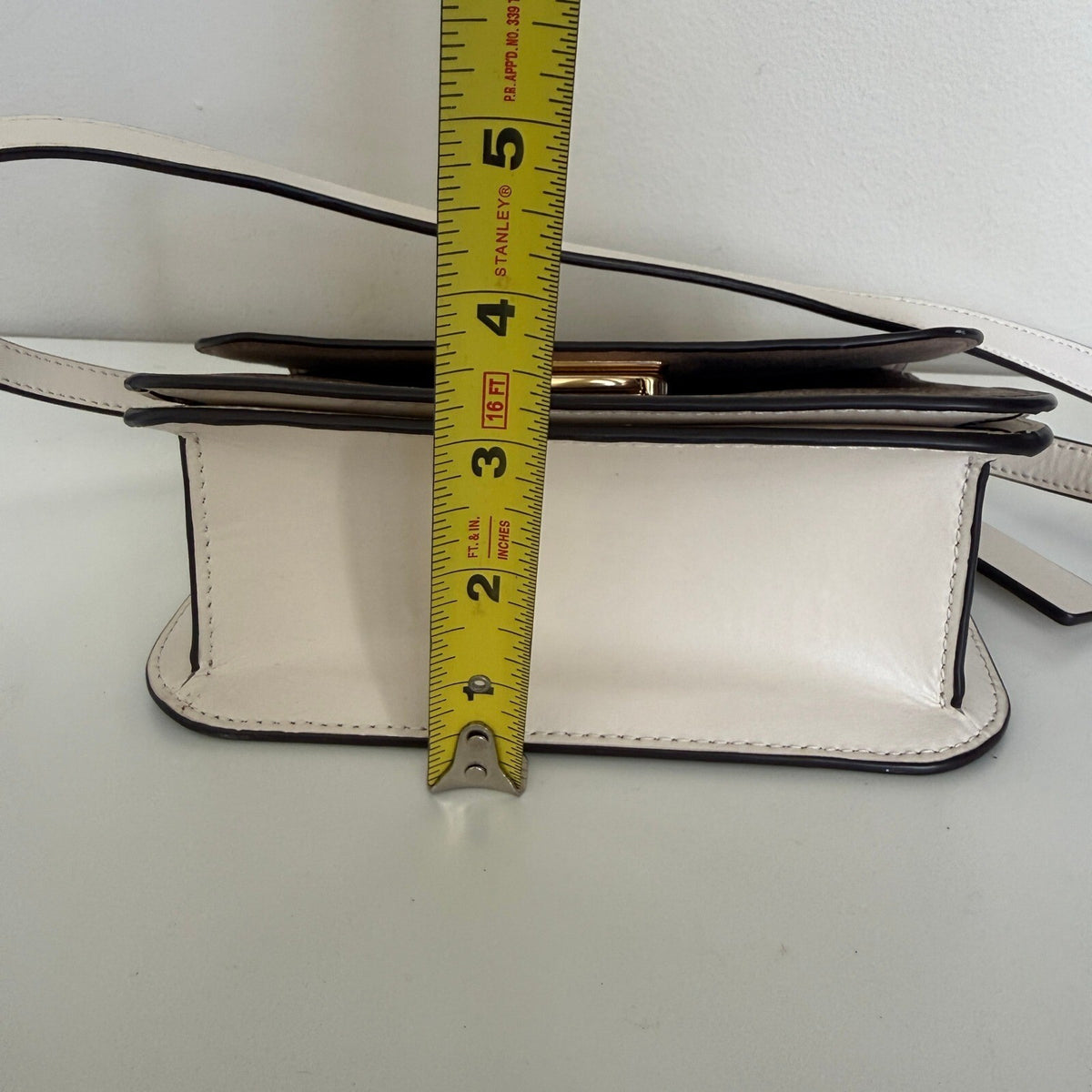 Coach Mini Brynn Flap Crossbody Bag Khaki Chalk Signature Canvas C5592