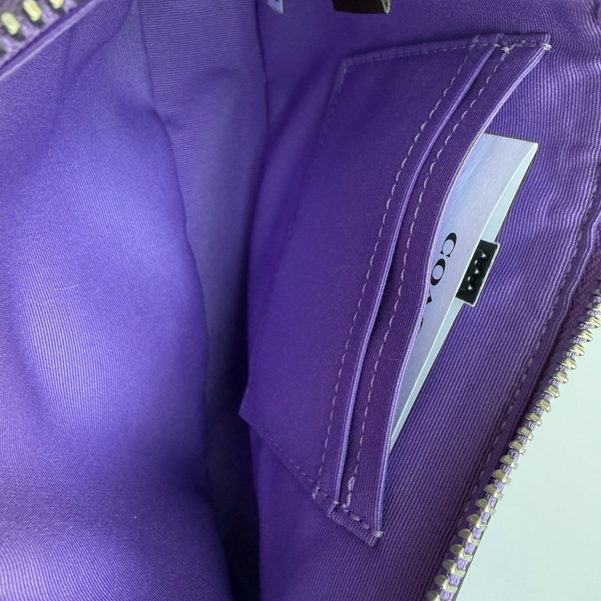 Coach Nolita 19 Iris Purple Signature Canvas Shoulder Bag CW426 Mini Pochette