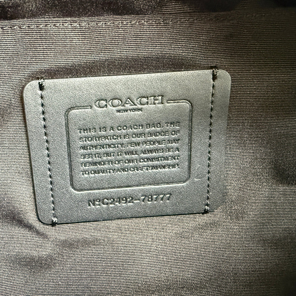 Coach Warren Belt Charcoal Black Signature Canvas Fanny Pack 78777
